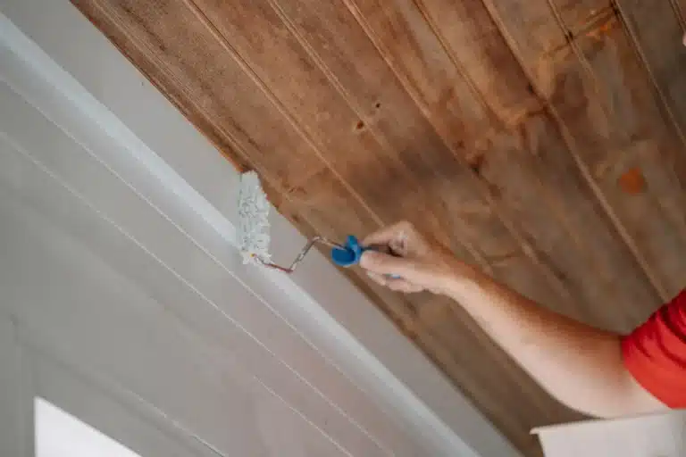 Door & Trim Painting 1 Painter applying a fresh coat of paint to door and trim, ensuring a crisp and uniform appearance that enhances the home's style.